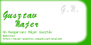 gusztav majer business card