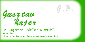 gusztav majer business card